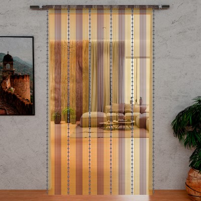 KUBER INDUSTRIES 206 cm (7 ft) Polyester Blackout Door Curtain Single Curtain(Printed, Gold)