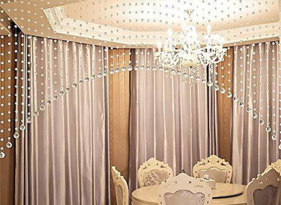 LightWave 135 cm (4 ft) Polyester Transparent Door Curtain Single Curtain(Solid, White)