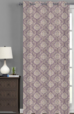 BEST FAB 154 cm (5 ft) Window Polyester Room Darkening Curtain Single Curtain(Pink, Floral)
