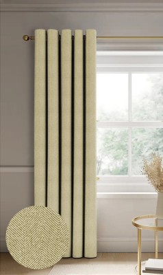 NEFERTITI HOME 213 cm (7 ft) Polyester Blackout Door Curtain Single Curtain(Solid, Light Green)