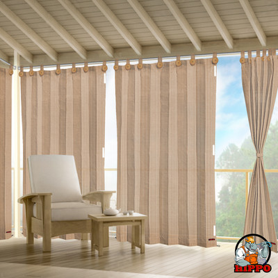 Hippo 137 cm (4 ft) Window Blends Semi Transparent Curtain (Pack Of 2)(Persian Beige, Plain)