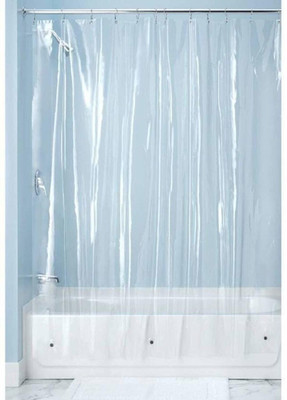 Goel Home Decor 210 cm (7 ft) Door PVC Transparent Curtain Single Curtain(Transparent, Solid)