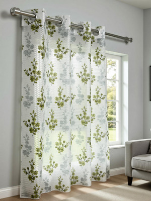AH ARTSY HOME 154 cm (5ft) Window Curtain(Green)