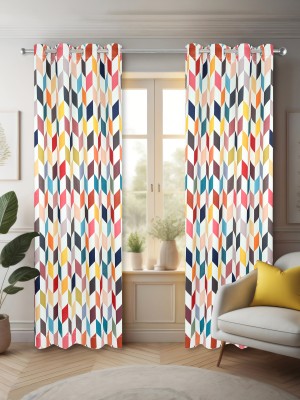 Vendola 152 cm (5 ft) Polyester Blackout Window Curtain (Pack Of 2)(Abstract, Katli)
