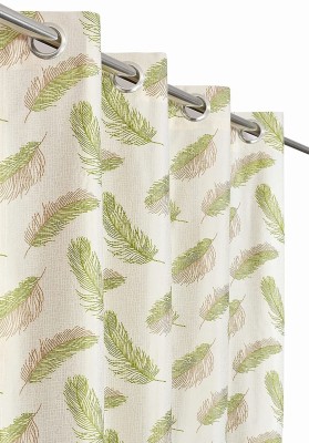 Cresset 213.36 cm (7 ft) Polyester Room Darkening Door Curtain (Pack Of 2)(Printed, Green)