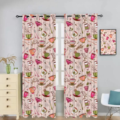 AAI 274 cm (9 ft) Long Door Polyester Room Darkening Curtain (Pack Of 2)(Red, Red, Red, Floral)