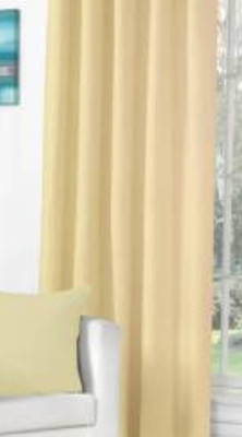DEHATI STORE 270 cm (9 ft) Long Door Polyester Semi Transparent Curtain (Pack Of 2)(Cream, Solid)