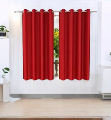 Sehbhagi 152 cm (5 ft) Window Polyester Semi Transparent Curtain (Pack Of 2)(Multicolor, Abstract)