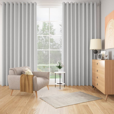 Wakefit 213.36 cm (7 ft) Door Polyester Blackout Curtain (Pack Of 2)(Agaya, Plain)