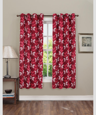 Flipkart SmartBuy 152 cm (5 ft) Window Polyester Semi Transparent Curtain (Pack Of 2)(Muticolor 85, Printed)