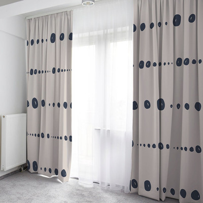 Ad Nx 214 cm (7 ft) Door Polyester Room Darkening Curtain (Pack Of 2)(Black, 3D Printed)