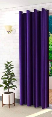 kanhomz 152.4 cm (5 ft) Polyester Blackout Window Curtain Single Curtain(Solid, Purple)