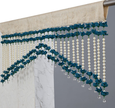 MK Creative Store 60.96 cm (2 ft) Door PVC, Velvet Semi Transparent Curtain Single Curtain(Dark Green, Self Design)