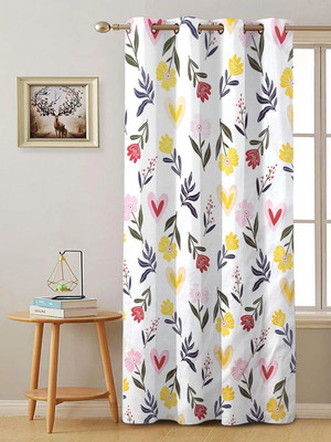 Ana 213 cm (7 ft) Door Cotton Room Darkening Curtain Single Curtain(Multicolor, Floral)