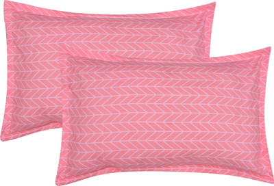 RRC Microfiber Pillows Cover(43 cm*69 cm, Pack of 2, Pink)