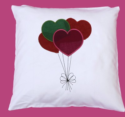 Ryan Embroidered Cushions & Pillows Cover(Pack of 2, 40 cm*40 cm, White)