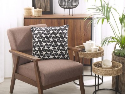 Dolce Casa Geometric Cushions Cover(Pack of 4, 40 cm*40 cm, Black, White)