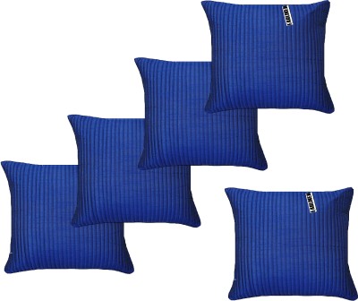 FabLinen Silk Cushions Cover(Pack of 5, 50 cm*50 cm, Blue)