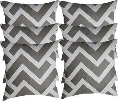 A&A Fabrics Polyester, Velvet Cushions & Pillows Cover(40 cm*40 cm, Pack of 6, Grey, White)