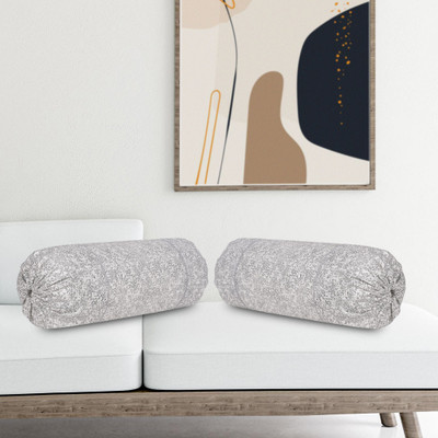 VHC Cotton Bolsters Cover(40.64 cm*77.47 cm, Pack of 2, White, Black)