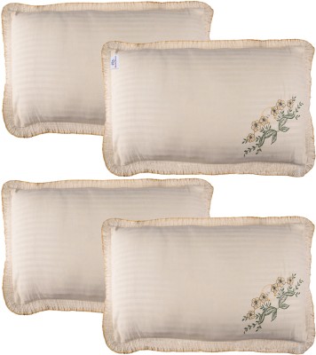 Heart Home Cotton Pillows Cover(Pack of 4, 74 cm*50 cm, Beige)