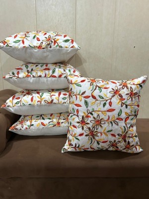 Fazar Creations Polyester Cushions Cover(Pack of 5, 40 cm*40 cm, Beige)