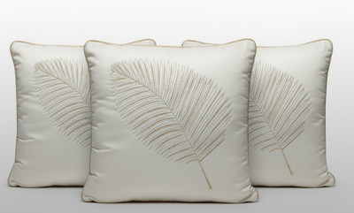 Vornexa Velvet Cushions & Pillows Cover(40 cm*40 cm, Pack of 3, White)