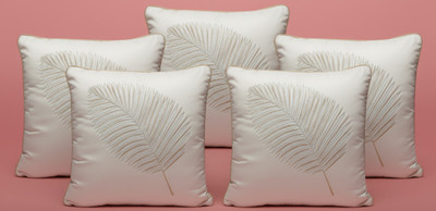 Vornexa Velvet Cushions & Pillows Cover(40 cm*40 cm, Pack of 5, White)