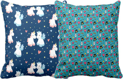 TheYaYaCafe Canvas Cushions Cover(60.96 cm*60.96 cm, Pack of 2, Multicolor)