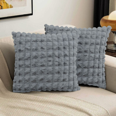 TONY STARK Polyester Cushions & Pillows Cover(40 cm*40 cm, Pack of 2, Grey)