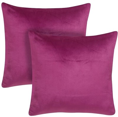 KNOTTING HOME Velvet Cushions & Pillows Cover(Pack of 2, 35 cm*35 cm, Purple)