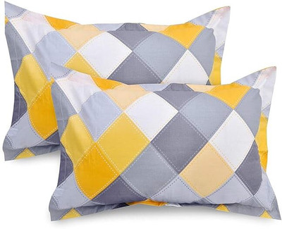 Avante Cotton Pillows Cover(69 cm*45 cm, Pack of 2, Yellow)