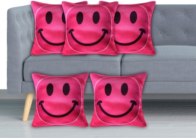 KUBER INDUSTRIES Velvet Cushions Cover(Pack of 5, 41 cm*41 cm, Pink)