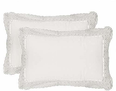 VHC Cotton Cushions Cover(69 cm*45 cm, Pack of 2, White)