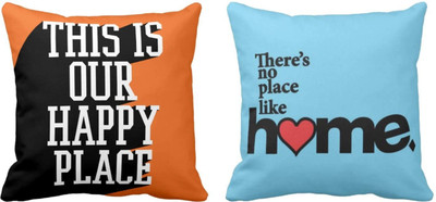 TheYaYaCafe Cotton Cushions Cover(30 cm*30 cm, Pack of 2, Blue)