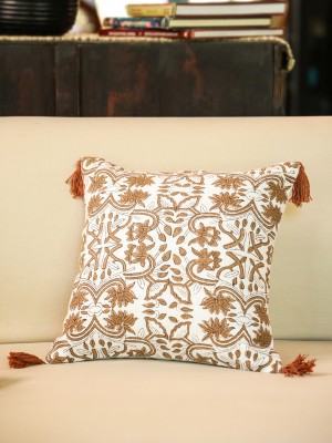 Sanskrutihomes Cotton Cushions Cover(45.72 cm*45.72 cm, Brown)