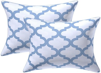 Texstylers Cotton Pillows Cover(Pack of 2, 30.48 cm*45.72 cm, Blue)