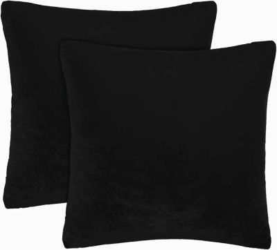 Peepal limra Velvet Cushions Cover(Pack of 2, 10 cm*52.38 cm, Black)