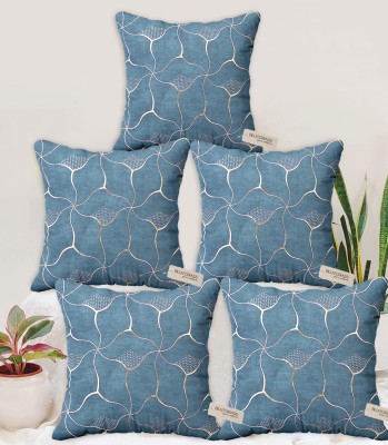 Bluegrass Velvet Cushions & Pillows Cover(Pack of 5, 40 cm*40 cm, Blue)