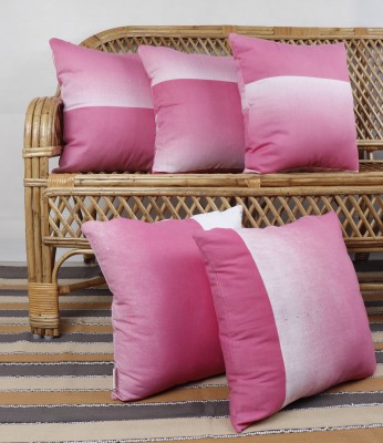 AIRWILL Cotton Cushions & Pillows Cover(Pack of 5, 40 cm*40 cm, Pink)