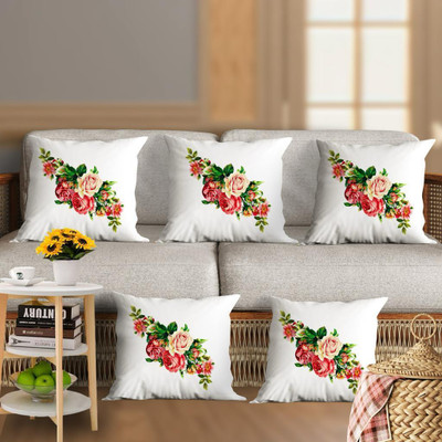 R2H2 Polyester Cushions & Pillows Cover(Pack of 5, 40 cm*40 cm, White)