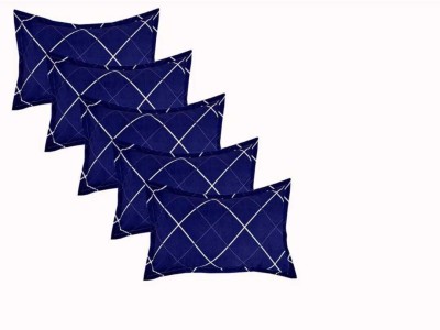 MSKtrend Cotton Pillows Cover(Pack of 5, 40 cm*62 cm, Blue)