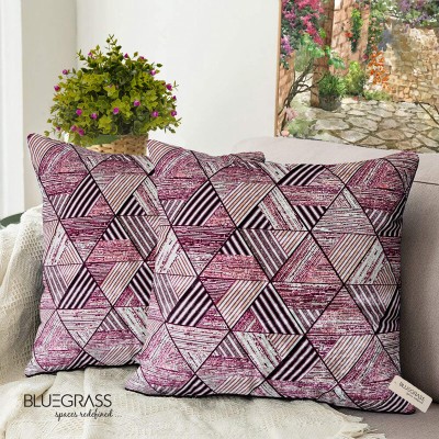 Bluegrass Velvet Cushions Cover(Pack of 2, 50 cm*50 cm, Pink)