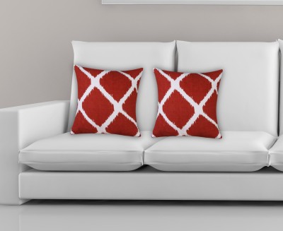 Dekor World Printed Cushions & Pillows Cover(Pack of 2, 40 cm*40 cm, Orange)