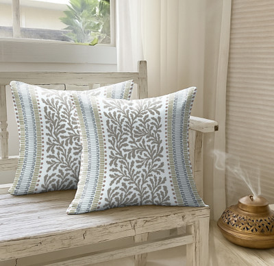 Casableu Polyester Cushions & Pillows Cover(40.64 cm*40.64 cm, Pack of 2, Brown)
