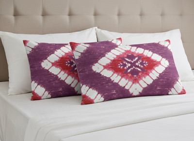 PahalArts Cotton Cushions & Pillows Cover(44 cm*66 cm, Pack of 2, Purple)