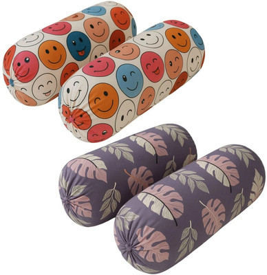 MSKtrend Cotton Bolsters Cover(81.28 cm*40.64 cm, Pack of 4, Multicolor, Purple)