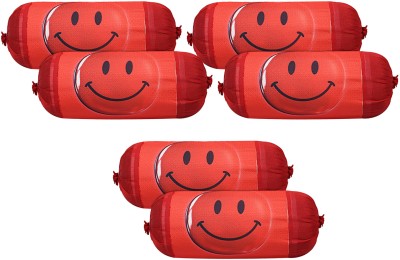 KUBER INDUSTRIES Cotton Bolsters Cover(Pack of 6, 41 cm*81 cm, Red)