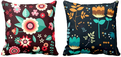 TheYaYaCafe Cotton Cushions Cover(30 cm*30 cm, Pack of 2, Multicolor)