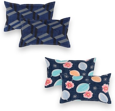 Malik Collection Polycotton Cushions & Bolsters Cover(Pack of 4, 45 cm*71 cm, Dark Blue, Blue)